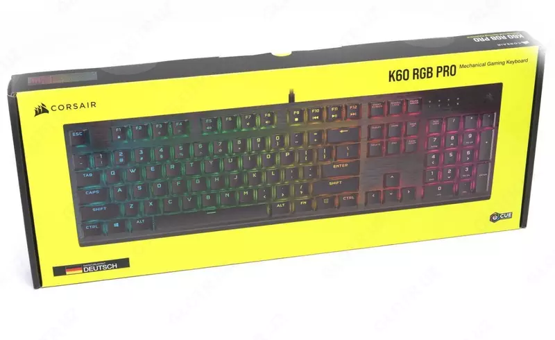 Corsair K60 PRO BLK VIOLA RGB o'yin klaviaturasi (simli) (Mahsulot raqami 07149) Qora