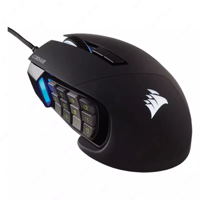 Corsair SCIMITAR ELITE BLK RGB BLK 100-18000dpi Simli dasturlashtiriladigan o'yin sichqonchasi (Mahsulot raqami 08252) Qora