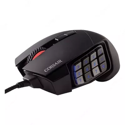 Corsair SCIMITAR ELITE BLK RGB BLK 100-18000dpi Simli dasturlashtiriladigan o'yin sichqonchasi (Mahsulot raqami 08252) Qora