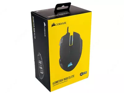 Corsair SCIMITAR ELITE BLK RGB BLK 100-18000dpi Simli dasturlashtiriladigan o'yin sichqonchasi (Mahsulot raqami 08252) Qora