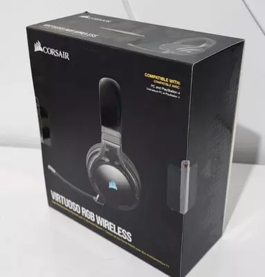 Игровая гарнитура (беспроводная) "Corsair" VIRTUOSO, RGB (Арт. - 14190) Carbon