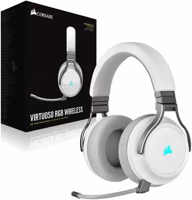 Игровая гарнитура (беспроводная) "Corsair" VIRTUOSO, RGB (Арт. - 14191) White