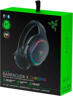 Игровая гарнитура (беспроводная) "Razer" Barracuda X Chroma, RGB (Арт. - 14369) Black