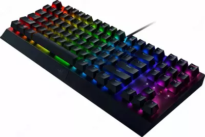 Игровая клавиатура (проводная) "Razer" BlackWidow Tenkeyless V3 Green, механическая, USB, RGB (Арт. - 07121) Black