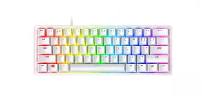 Razer Huntsman Mini Mercury ED o'yin klaviaturasi (simli), USB, RGB, qizil tugma (mahsulot raqami 07119) Oq rang