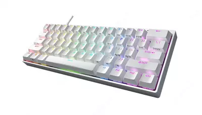 Razer Huntsman Mini Mercury ED o'yin klaviaturasi (simli), USB, RGB, qizil tugma (mahsulot raqami 07119) Oq rang