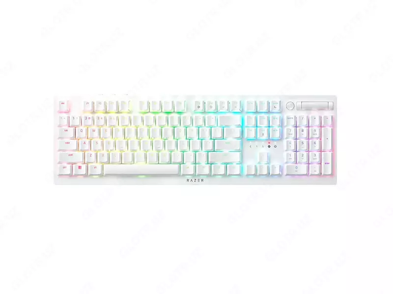 Игровая клавиатура (проводная) "Razer" DeathStalker V2 Pro Tenkeyless, USB, RGB, Red Switch (Арт. - 07259) White