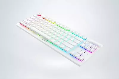 Игровая клавиатура (проводная) "Razer" DeathStalker V2 Pro Tenkeyless, USB, RGB, Red Switch (Арт. - 07259) White