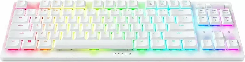 Игровая клавиатура (проводная) "Razer" DeathStalker V2 Pro Tenkeyless, USB, RGB, Red Switch (Арт. - 07259) White