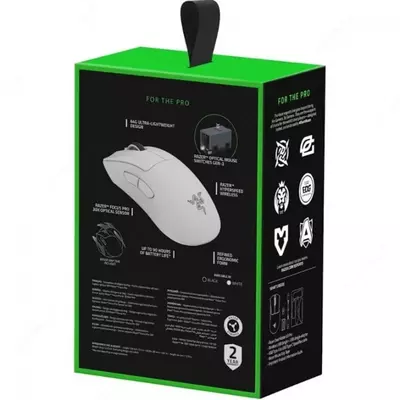 Razer DeathAdder V3 Pro simsiz o'yin sichqonchasi, USB, 30000dpi (Mahsulot raqami 08275) Oq rang