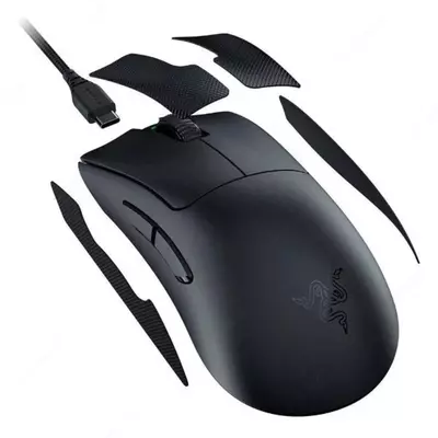 Razer DeathAdder V3 Pro simsiz o'yin sichqonchasi + HyperPolling simsiz dongle to'plami (mahsulot raqami 08447) Qora