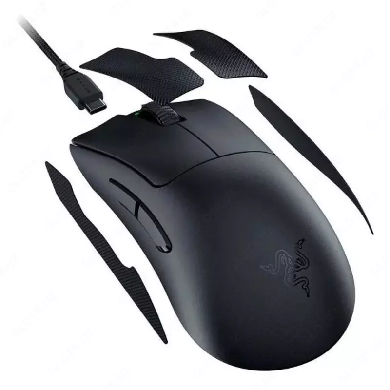 Razer DeathAdder V3 Pro simsiz o'yin sichqonchasi + HyperPolling simsiz dongle to'plami (mahsulot raqami 08447) Qora