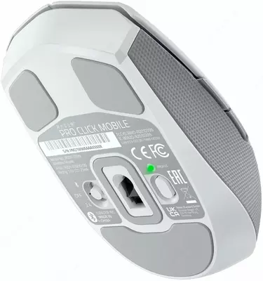 Razer Pro Click Mini simsiz o'yin sichqonchasi, Bluetooth, 12000dpi (Mahsulot raqami 08282) Oq/Kulrang