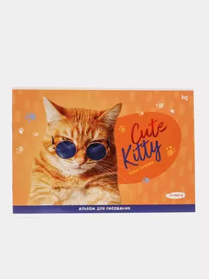 Альбом для рисования 24л., А4, на скрепке BG "Cute Kitty