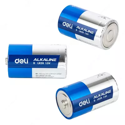 Батарейки D LR20 1.5V 2шт 82910 Deli