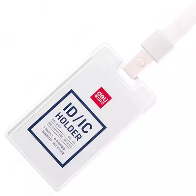 Бейдж верт. 89х54 8315 (гл) Deli акриловый