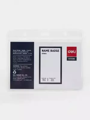Бейдж гор. без ленты 105мм х 70мм 5756A Deli