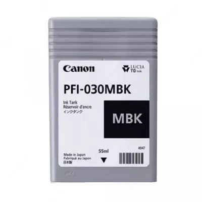 Картридж (для плоттеров) "Canon" INK TANK PFI-030 MBK PIGMENT, Matte Black (Арт. - 34856)