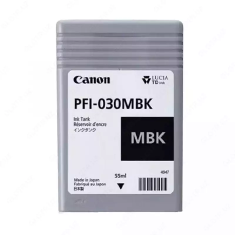 Картридж (для плоттеров) "Canon" INK TANK PFI-030 MBK PIGMENT, Matte Black (Арт. - 34856)