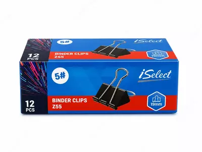 Зажим 15мм 12шт (чр) iSelect EZ56 Deli