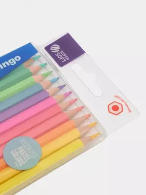  Карандаши цветные пастельные Berlingo SuperSoft. Pastel  12цв.  заточен.  европодвес - 