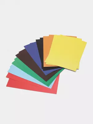 ArtSpace rangli karton A4  16 varaq  8 rang  qoplanmagan  papkada