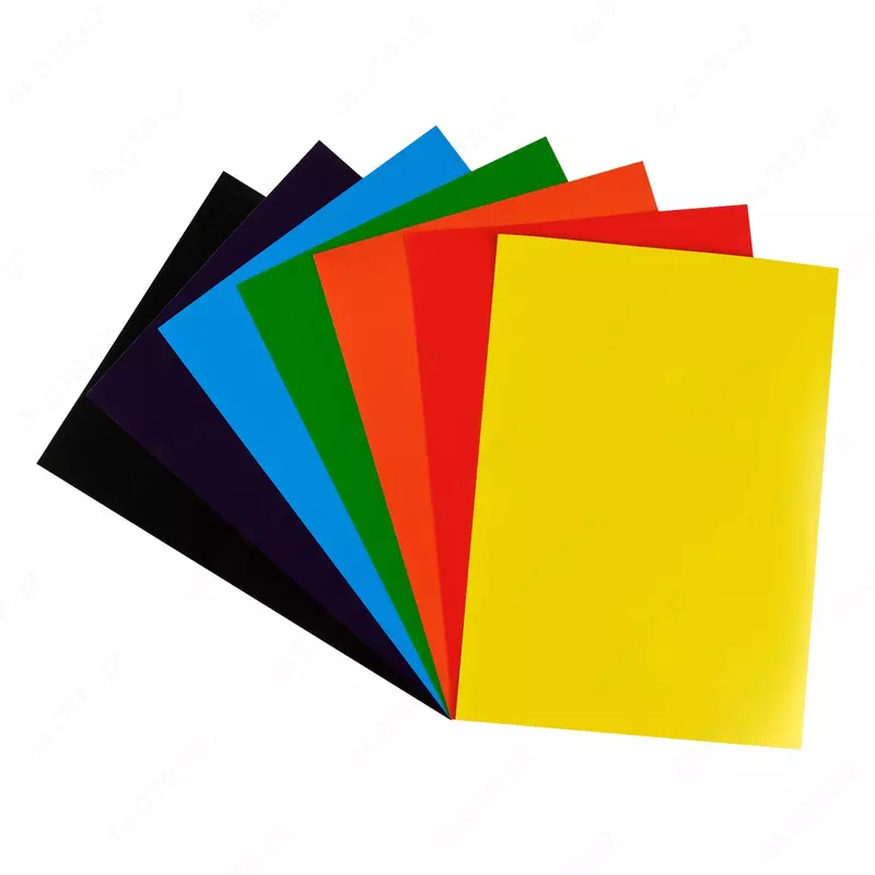 ArtSpace ikki tomonlama rangli karton A4  7 varaq  7 rang  qoplangan  papkada