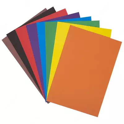 ArtSpace «Olmaxon» rangli karton A4  16 varaq  8 rang  qoplangan  papkada