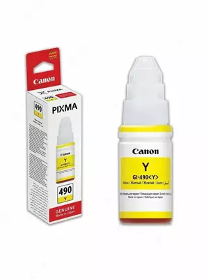 Canon GI-490 Y Pigment Ink  70 ml  PIXMA printeri uchun  7000 sahifa (Mahsulot raqami 3452)