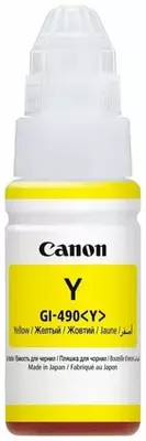  Canon GI-490 Y Pigment Ink  70 ml  PIXMA printeri uchun  7000 sahifa (Mahsulot raqami 3452) - 