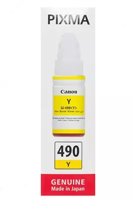   Canon GI-490 Y Pigment Ink  70 ml  PIXMA printeri uchun  7000 sahifa (Mahsulot raqami 3452)