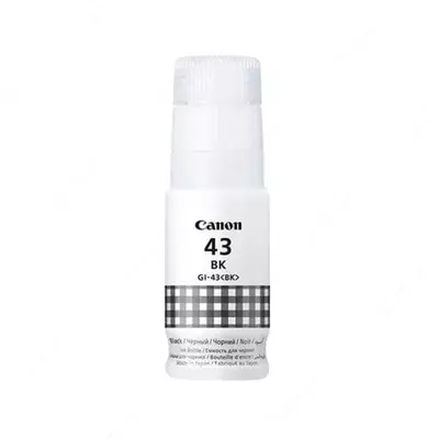  Canon GI-43 BK siyoh (suvda eriydigan)  70 ml  PIXMA printeri uchun  8000 sahifa (34429-modda) - 