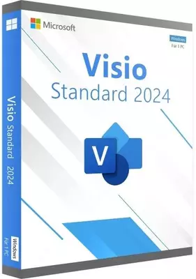 Grafik tizim (operatsion tizim) Microsoft Visio Standard 2024 Barcha tillar Chakana savdo Onlayn ESD (EP2-07167-modda)