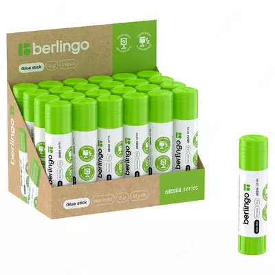  Клей-карандаш Berlingo Green Series  21г  растительные компоненты (крахмал) - 