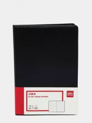 Yozuv daftarchasi 120 varaq 211×140 mm 3301 (qora) Deli