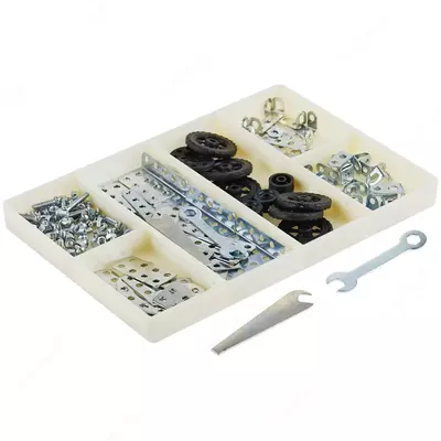  Metall konstruktor Multi-Pulti «Mehnat darslari uchun. Master»  №1  174 detal  plastik quti - 