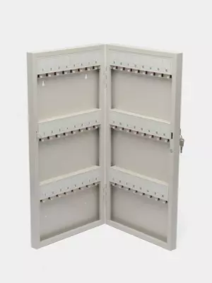  Настенный шкафчик для ключей (металл) Deli 48 ключей  558×277×50 мм (Арт. - 9323) Серый Только в розницу