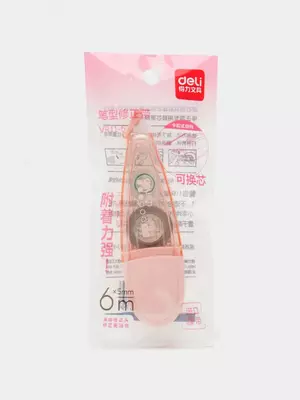   Корректирующая штрих-лента Deli 5 мм х 6 м  уп. блистер (Арт. - 11-6-VR-rd)