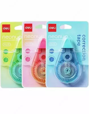   Корректирующая штрих-лента Deli Neonup  5 мм х 12 м  уп. блистер (Арт. - 360B-EH) Ассортимент
