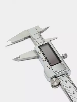 Электронный штангенциркуль "Deli Tools" DL91150 150мм, метр/дюйм, нержавеющая сталь, 3 кнопки управления, дисплей (Арт. - EDL91150)