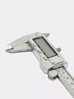 Электронный штангенциркуль "Deli Tools" DL91150 150мм, метр/дюйм, нержавеющая сталь, 3 кнопки управления, дисплей (Арт. - EDL91150)