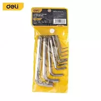 Набор шестигранных ключей Deli Tools 10 шт.  1.5-10 мм (Арт. - EDL3100)