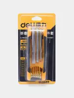 Набор шестигранных ключей (складных) Deli Tools 8 шт.  1.5-8 мм (Арт. - DL3598)