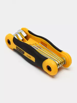  Набор шестигранных ключей (складных) Deli Tools 8 шт.  1.5-8 мм (Арт. - DL3598) - 