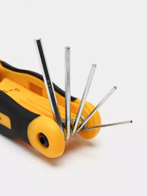  Набор шестигранных ключей (складных) Deli Tools 8 шт.  1.5-8 мм (Арт. - DL3598) Только в розницу