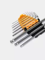   Набор шестигранных ключей (длин. скругл.) Deli Tools 9 шт.  1.5-10 мм (Арт. - EDL3088)