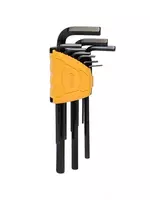 Набор шестигранных ключей (длин. плоск.) Deli Tools 9 шт.  1.5-10 мм (Арт. - EDL231209H) Черный