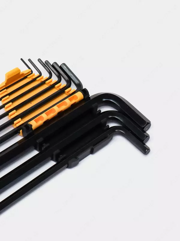   Набор шестигранных ключей (длин. плоск.) Deli Tools 9 шт.  1.5-10 мм (Арт. - EDL231209H) Черный