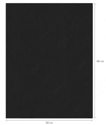 MDF Gamma Moskva palitrasidagi kanvas  30 x 40 sm  paxta  250 g / m2  mayda tolali (Art. - 060918_02_MDF) Qora - 