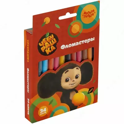  Yuviladigan flomasterlar Multi-Pulti Cheburashka  24 rang (Art. - FLCHB_53016) Chakana savdo